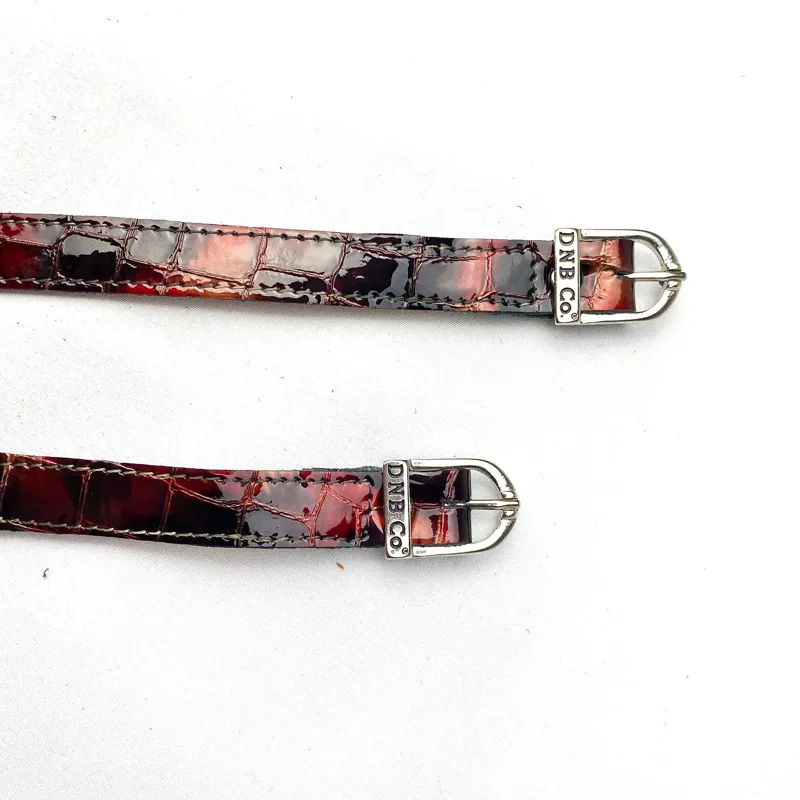 DeNiro Spur Straps Lucidi Burgundy