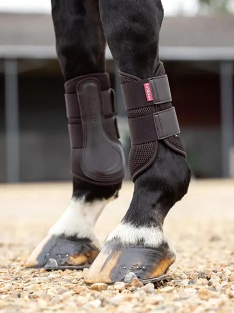 LeMieux Mesh Brushing Boots - Brown-1