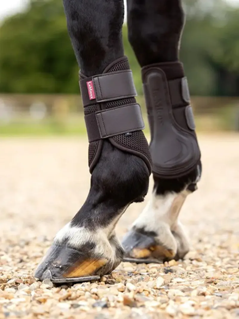 LeMieux Mesh Brushing Boots - Brown-2