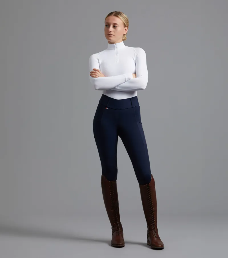 Mirillo Ladies Full Seat Gel Riding Tights / Navy-1