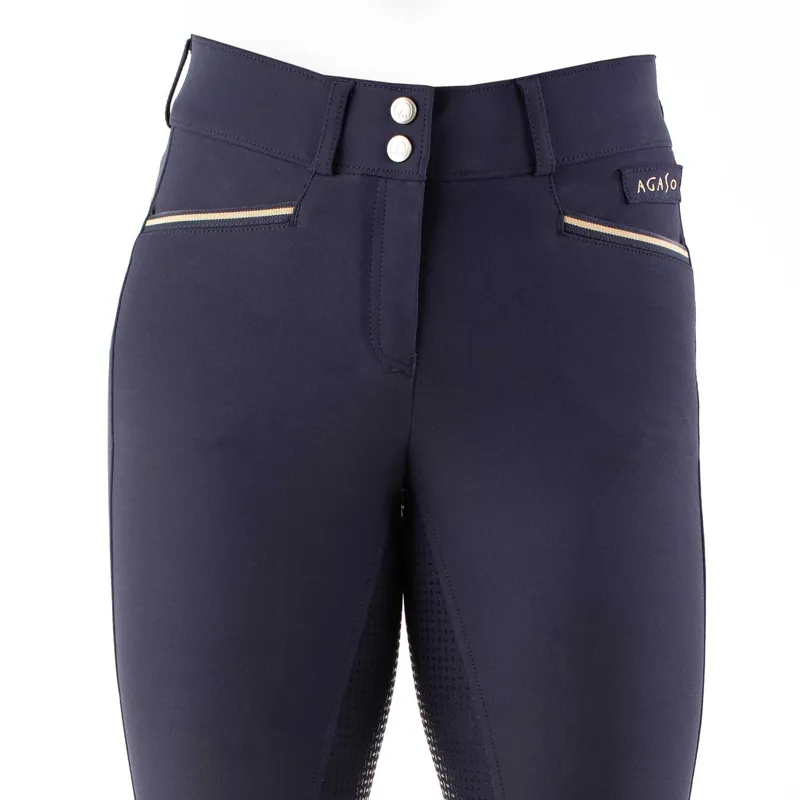 Agaso Full Grip Breeches - Navy-5