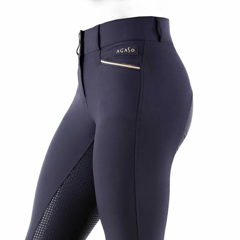Agaso Full Grip Breeches - Navy-1