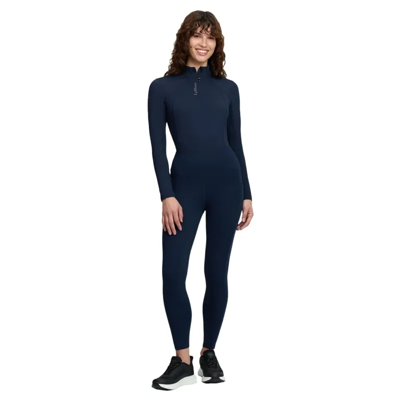 LeMieux Natalie Brushed Pull On Brushed Riding Leggings Navy-2