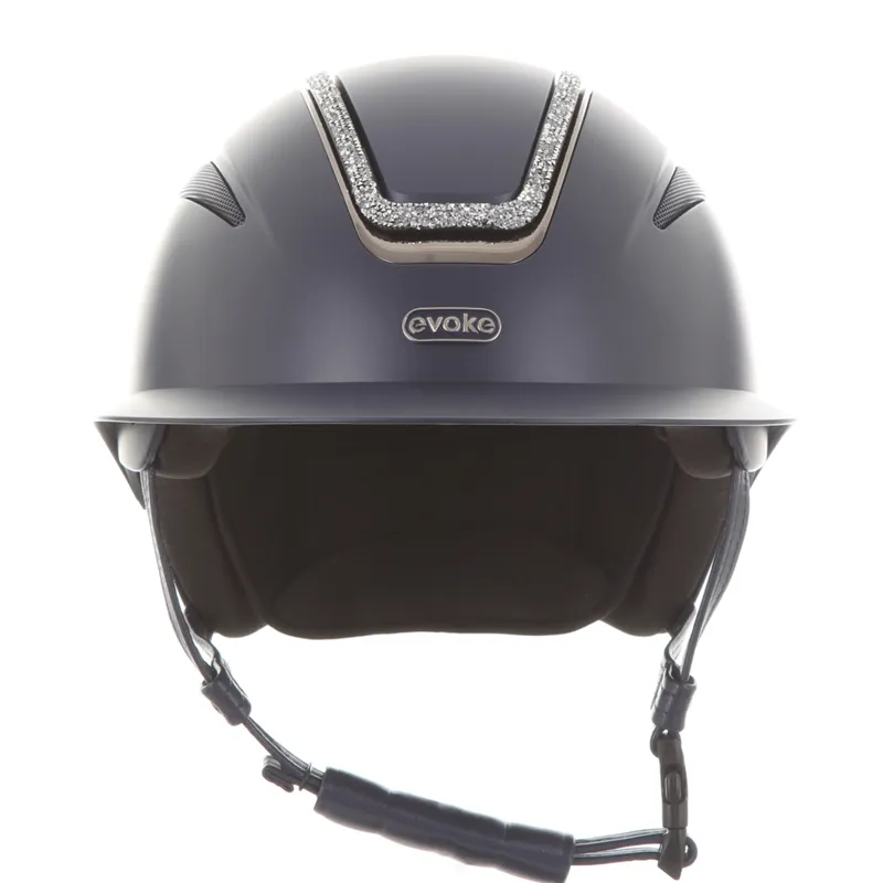 Evoke Callisto Wide Peak Navy/Silver Crystal Frame-1