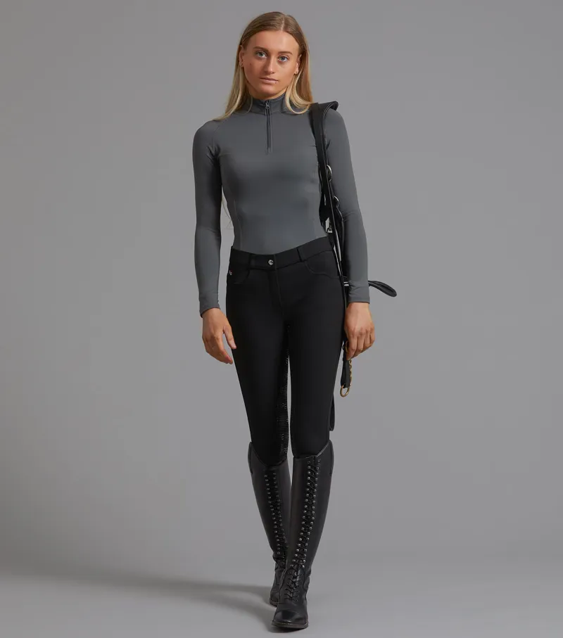 Ombretta Ladies Technical Riding Top - Anthracite Grey-2