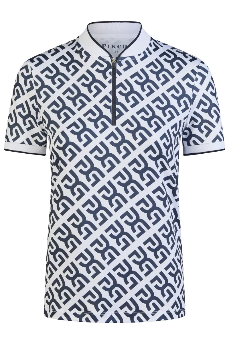 Pikeur SS26 Zip Polo Shirt 1204 Night Blue-3