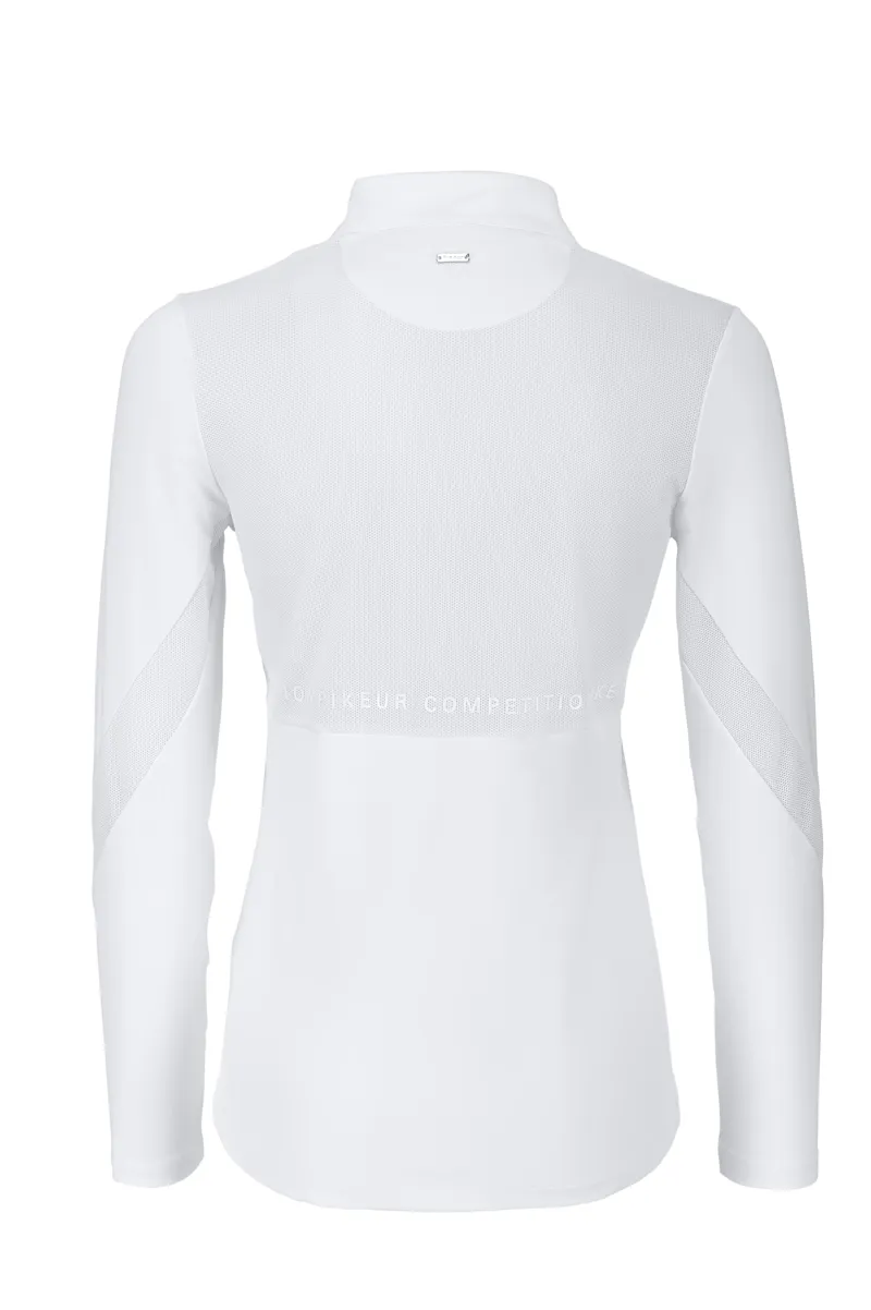 Pikeur Alba Ladies Long Sleeve Training Competition Shirt White-1