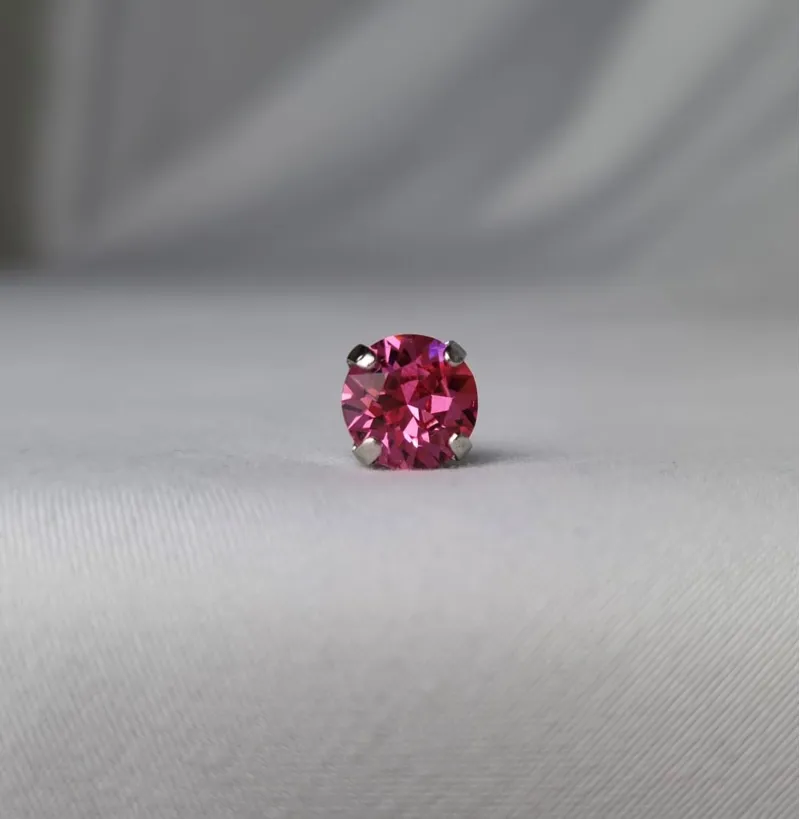 Otto Schumacher Tiffany Stock Pin - Dark Pink