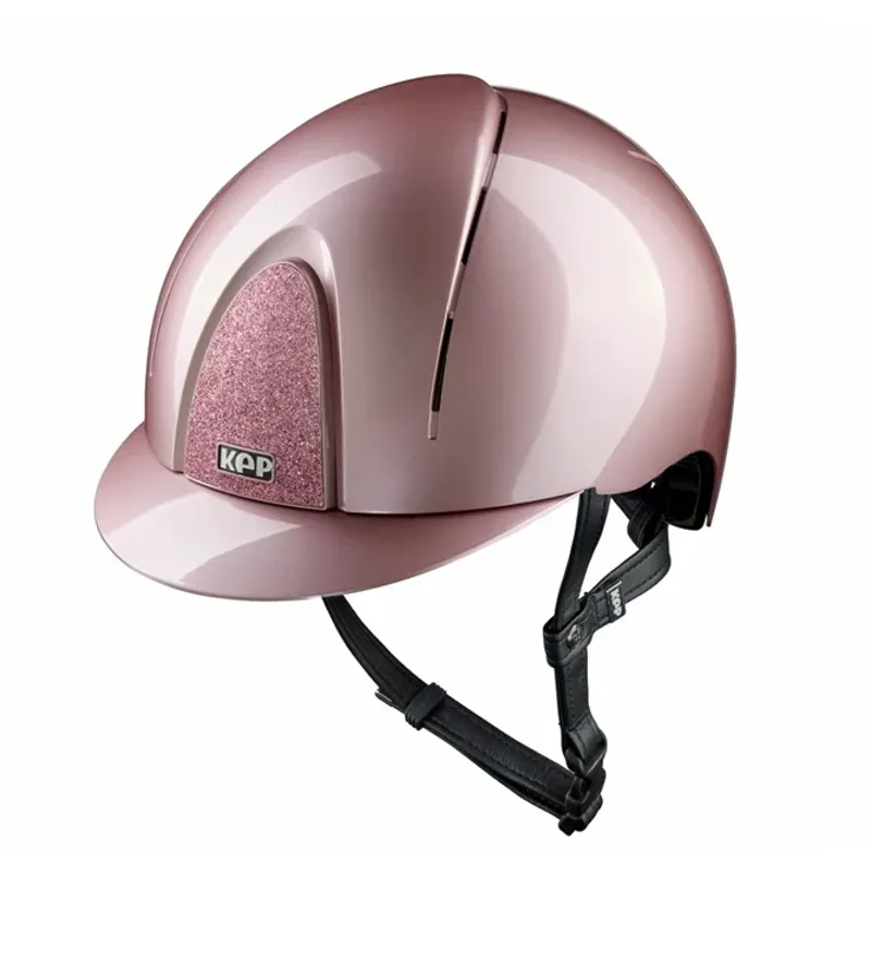 KEP Smart Nova Metal Polish Star Riding Hat - Pink with Black Strap