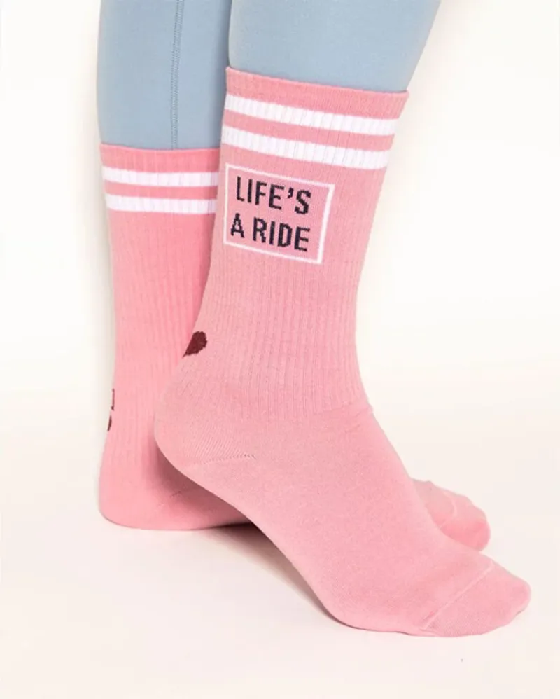 Redsware Life is a Ride Socks Blush-2