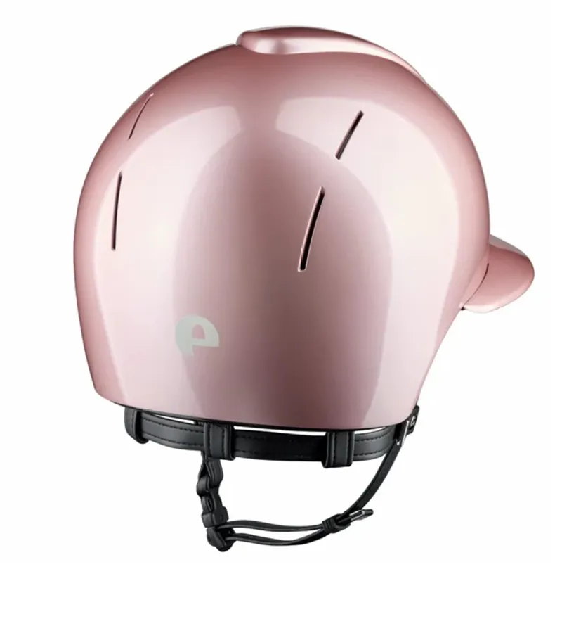 KEP Smart Nova Polo Metal Polish Riding Hat - Pink with Black Strap-1