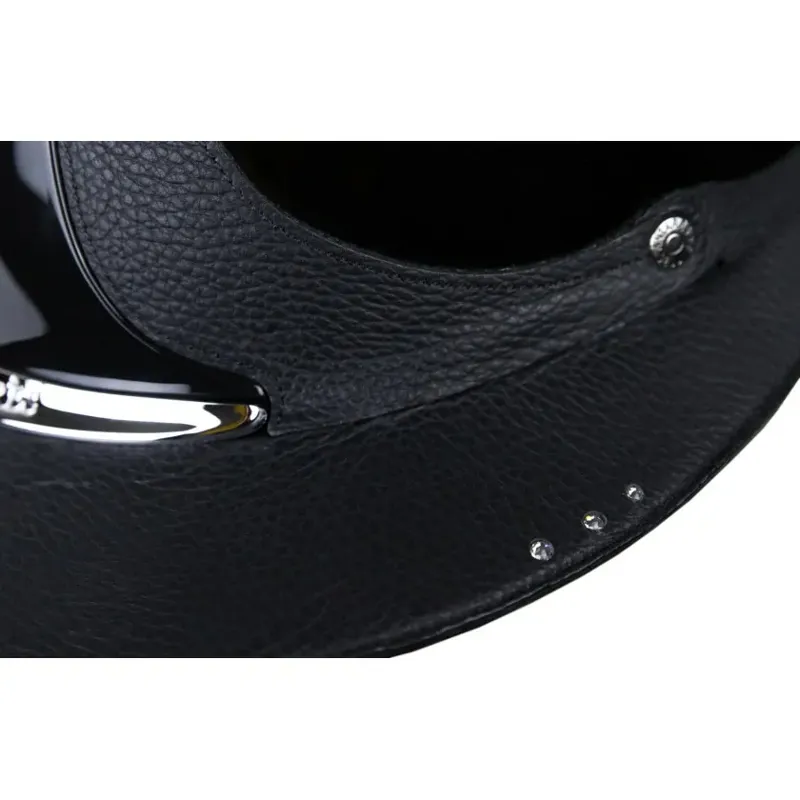 Antares Premium Glossy Eclipse Helmet Black Swarovski-3