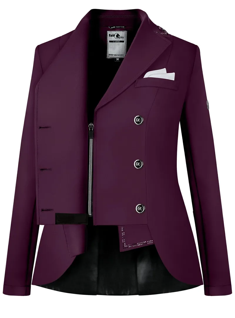 Fair Play Reiko Short Tail Competition Jacket - Royal Berry-2
