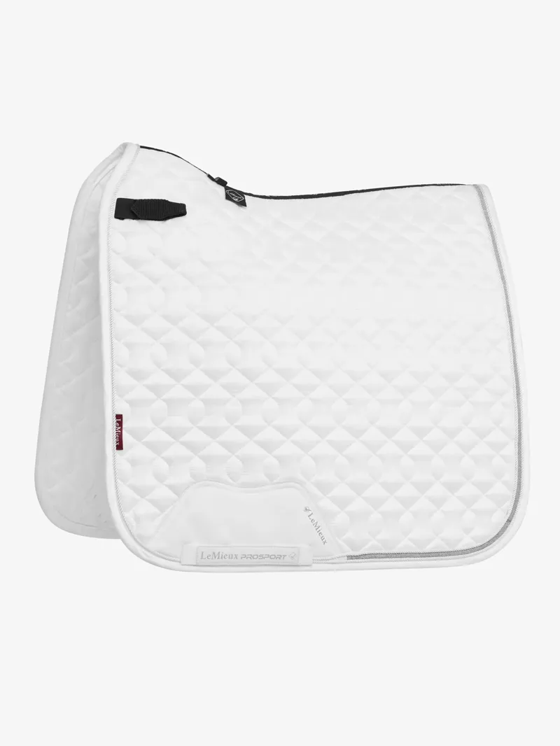 LeMieux Crystal Suede Dressage Square White