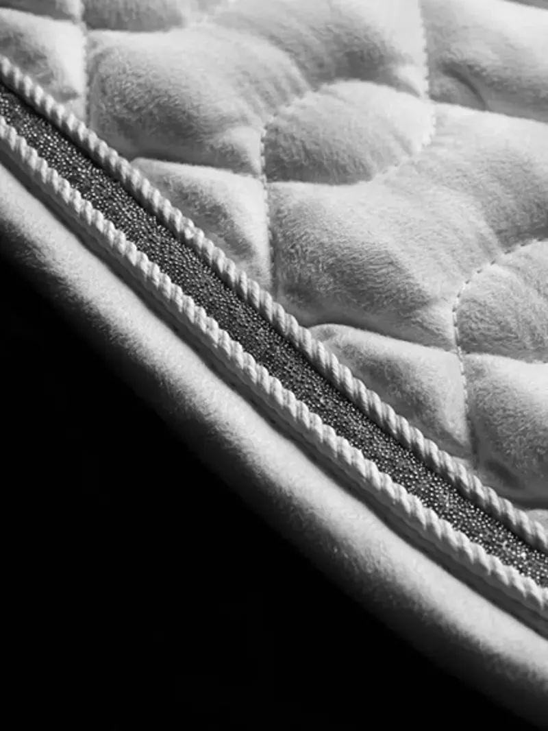 LeMieux Crystal Suede Dressage Square White-3