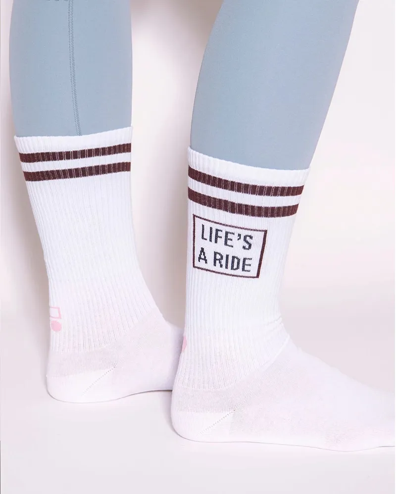 Redsware Life is a Ride Socks White