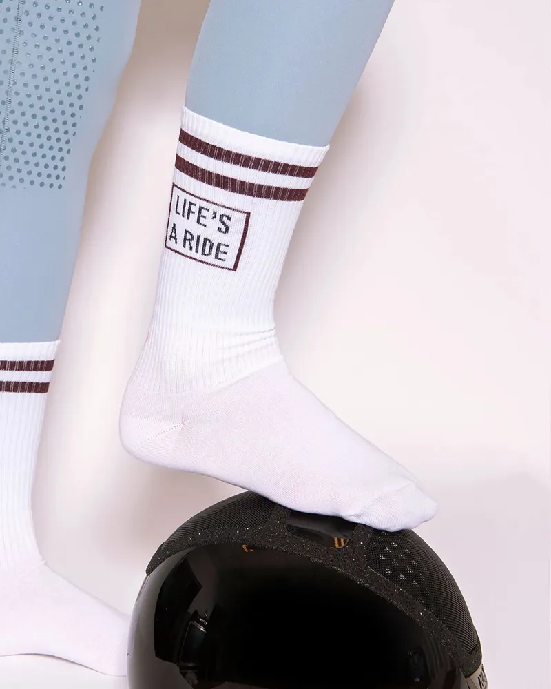 Redsware Life is a Ride Socks White-3