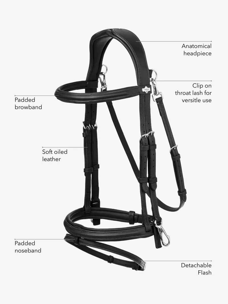 LeMieux Kudos Work Bridle - Brown-5