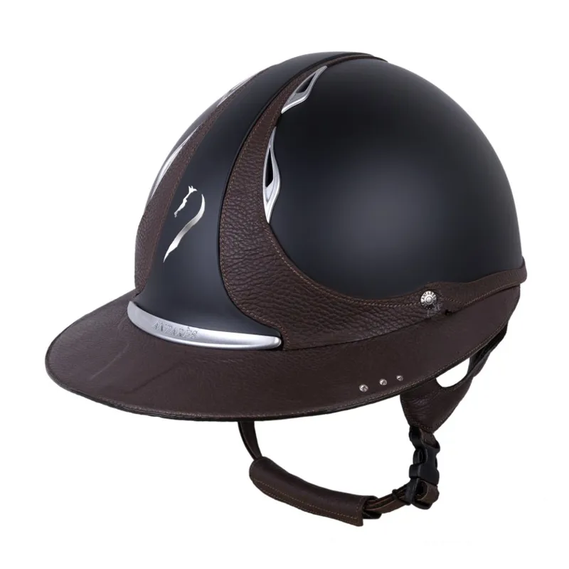 Antares Reference Strass Eclipse Riding Helmet - Black/Brown