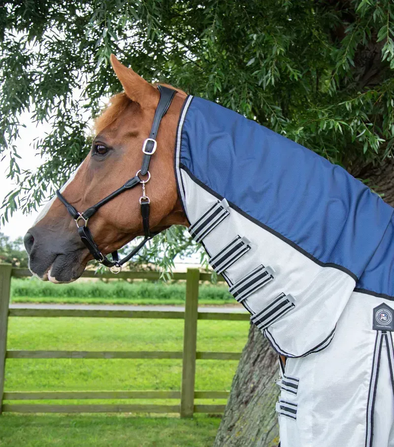 Premier Equine ShowerTex Fly Rug With Surcingles in Navy-1