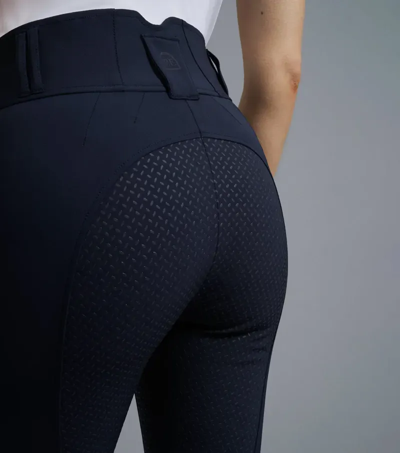 Premier Equine Ladies Sophia Full Seat High Waist Riding Breeches in Navy-2