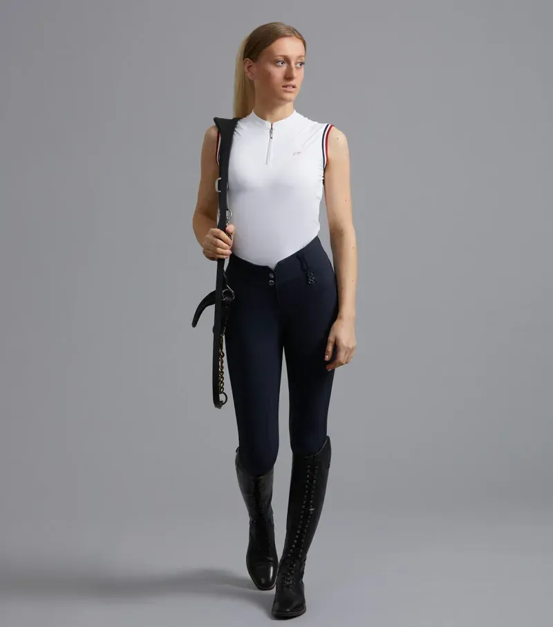 Premier Equine Ladies Sophia Full Seat High Waist Riding Breeches in Navy-4