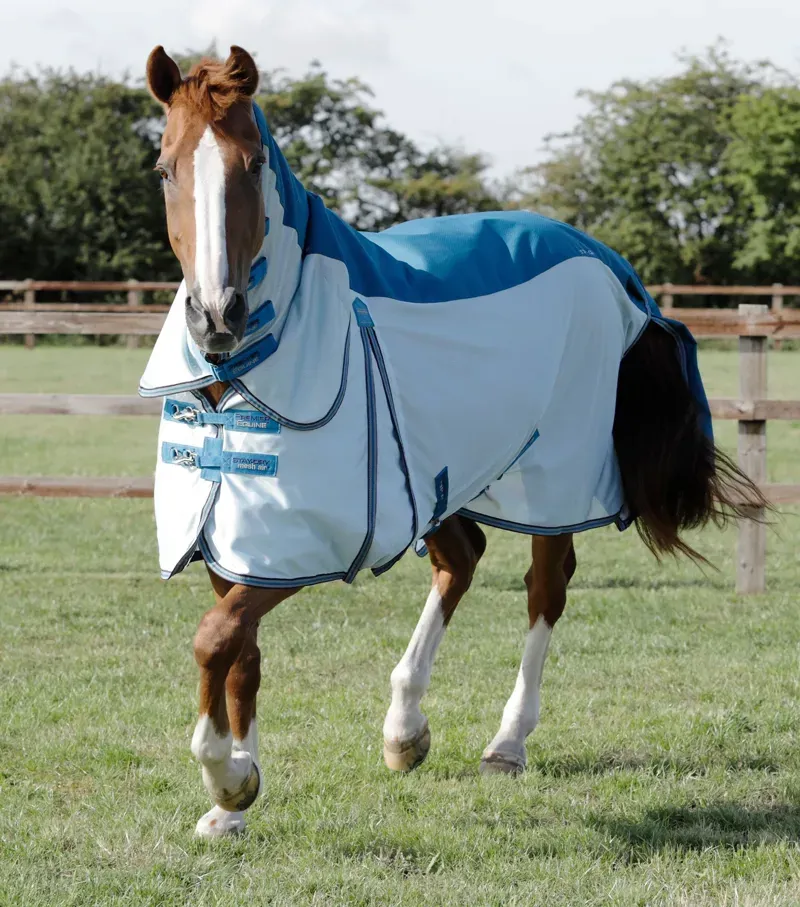 Stay-Dry Mesh Air Fly Rug With Surcingles / Blue