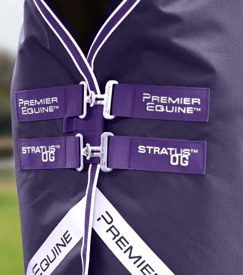 Premier Equine Stratus 600D Series 0g Original Turnout Rug in Purple-2