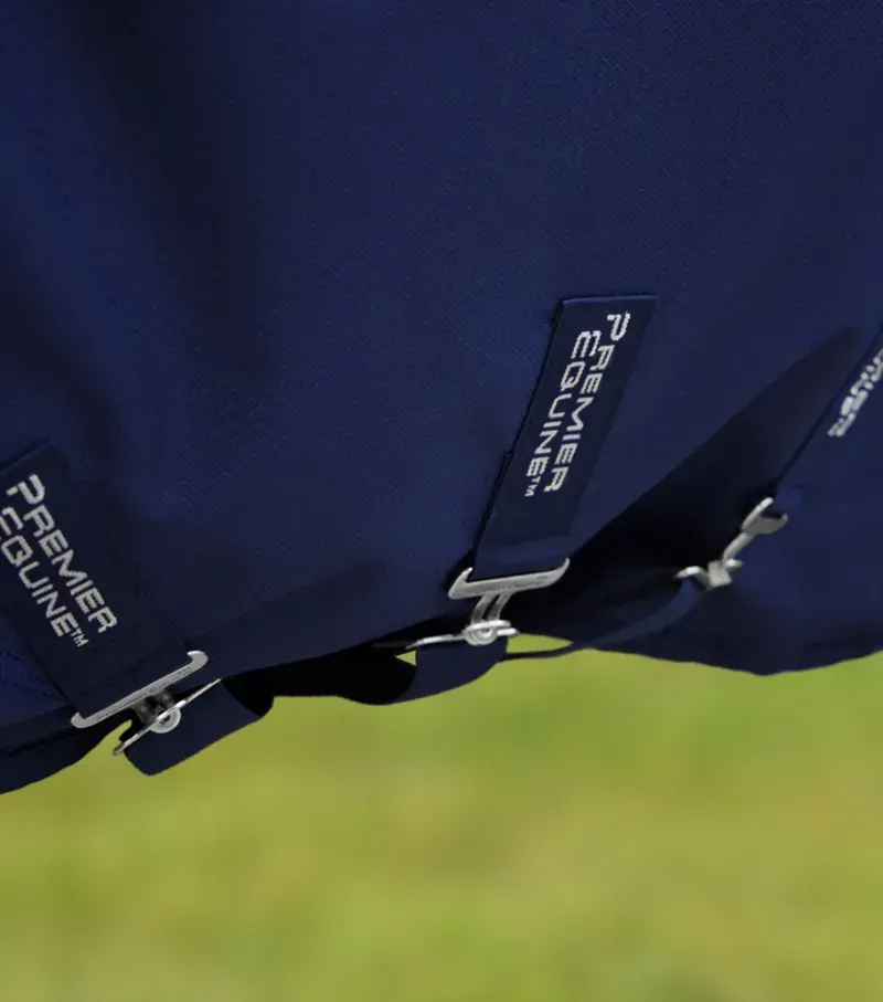 Premier Equine Stratus 600D Series 0g Turnout Rug with Classic Neck Cover in Navy-4
