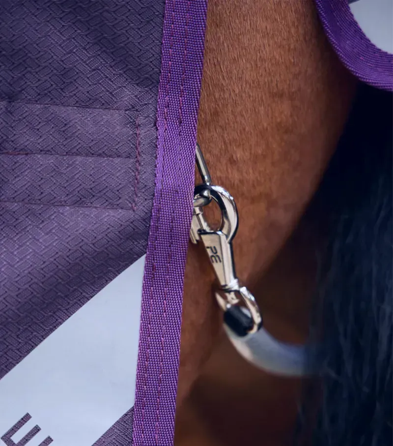 Premier Equine Stratus 600D Series 0g Turnout Rug with Classic Neck Cover in Purple-4