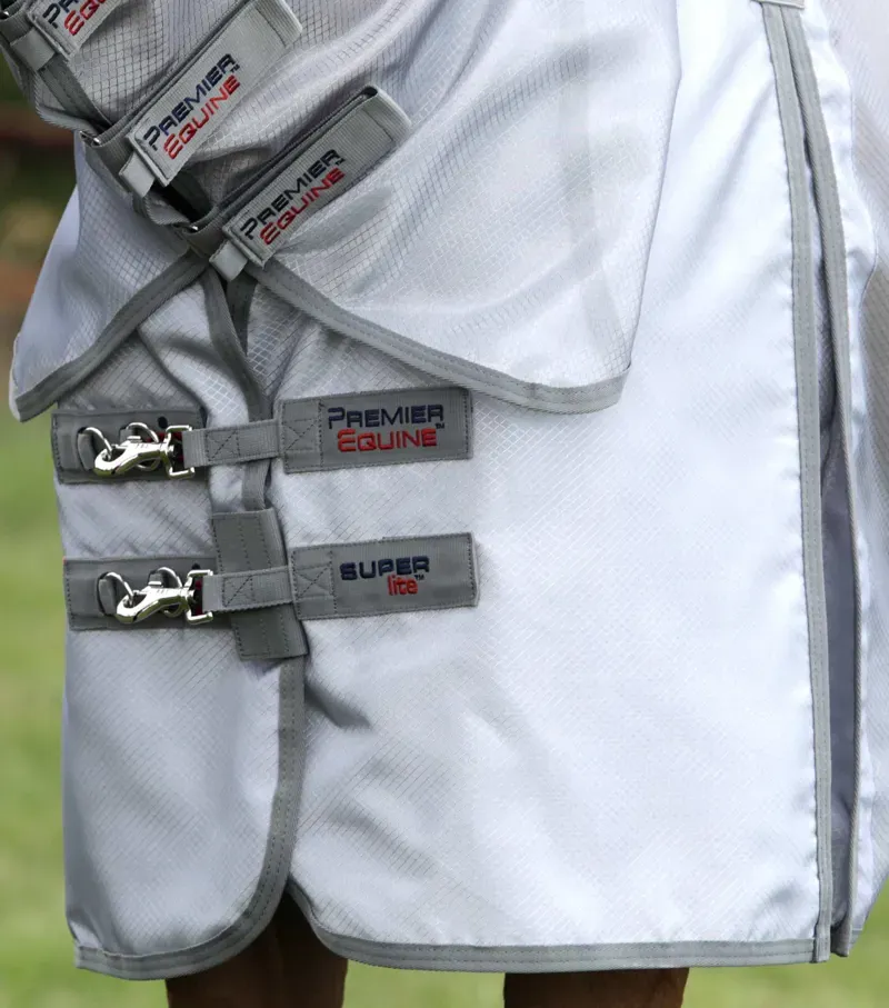 Super Lite Fly Rug With Surcingles / Silver-2