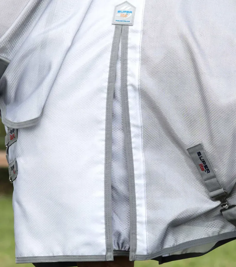 Super Lite Fly Rug With Surcingles / Silver-3