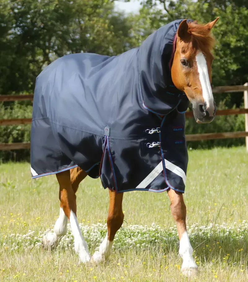 Titan Storm 200g Combo Turnout Rug With Snug Fit Neck / Navy