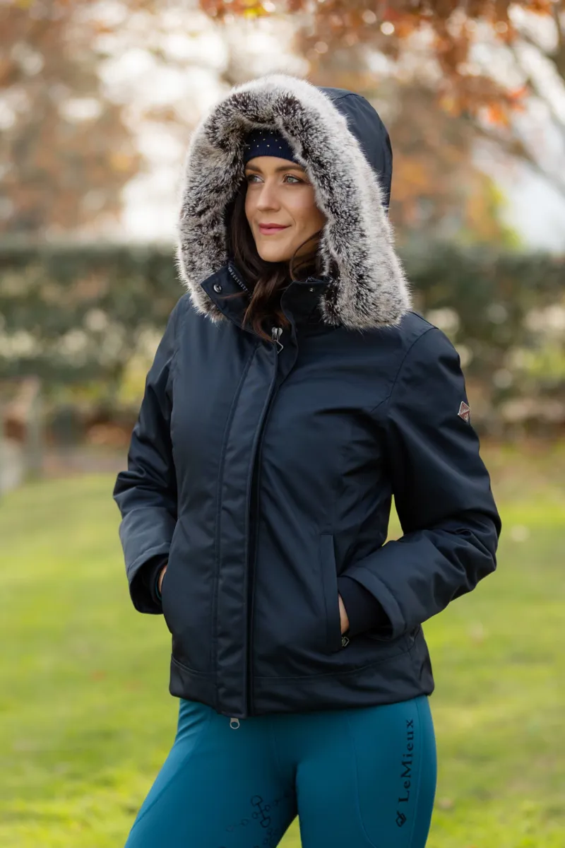 LeMieux Waterproof Short Coat - Navy-4
